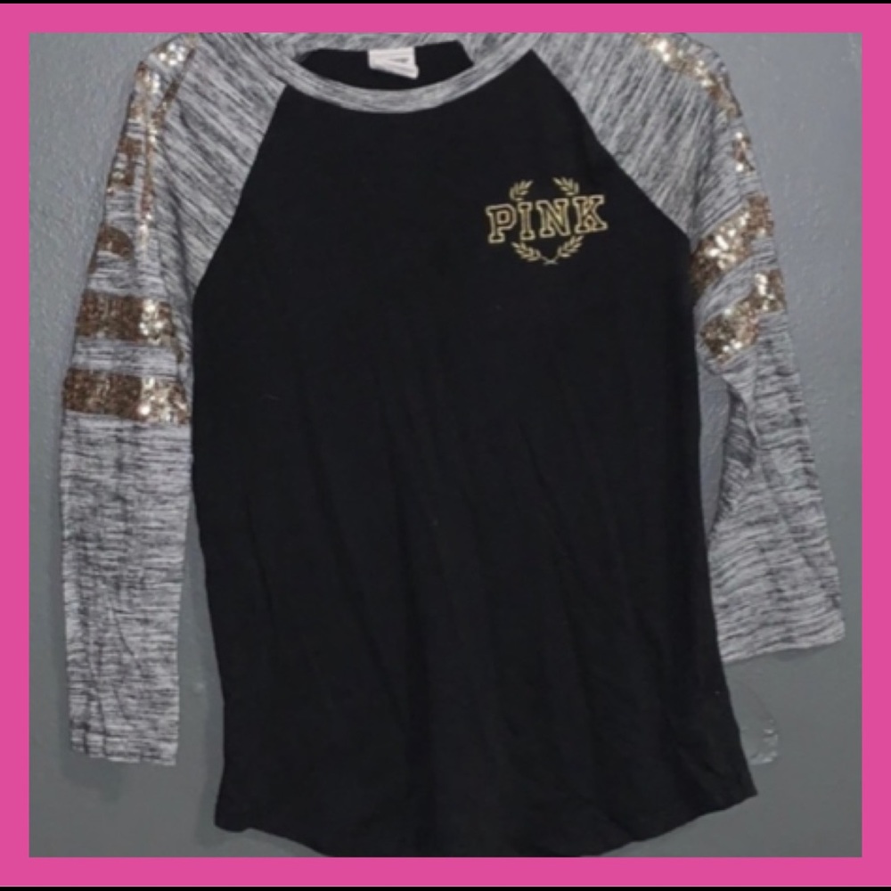 Victoria Secret Pink 3/4 Sleeve Tee